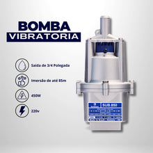 Carregar imagem no visualizador da galeria, Bomba Submersa P/poço Sapo Bsb850 380w 3/4pol - 220 Bombasa Prateado