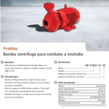 Carregar imagem no visualizador da galeria, Bomba Centrífuga Para Incêndio KSB Firebloc 32-125 3 CV Trifásica 220/380/440/760V
